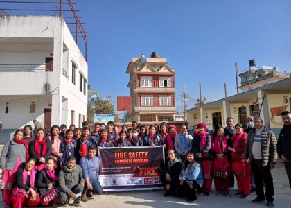 fses fire safety awareness program at saraswati mavi thecho